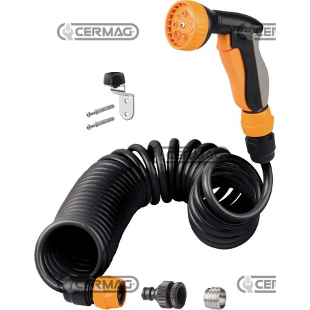 10M EXTENDABLE SPIRAL HOSE KIT WITH ACCESSORIES IN BLISTER 27003 | NewgardenAgri.com