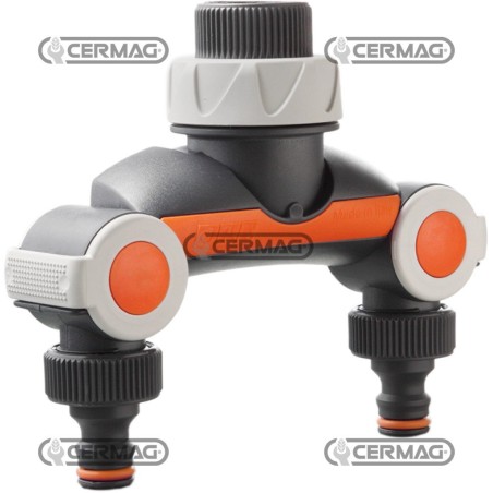 Presa rubinetto a doppia uscita Filettatura 3/4" Gas 26967 | NewgardenAgri.com