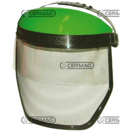 Visière en polycarbonate anti-éblouissement et maille métallique avec capuchon de protection 26393 Fabriqué en Italie | Newga...