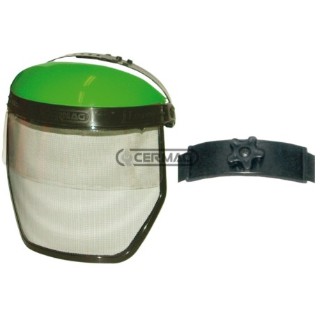 Visière en polycarbonate anti-éblouissement et maille métallique avec réglage par molette 26837 Fabriqué en Italie | Newgarde...