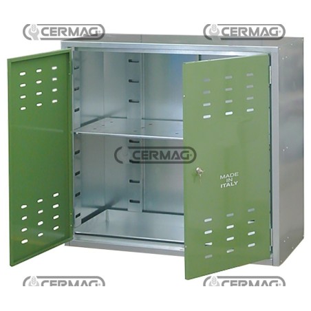 Armario de almacenamiento de pesticidas de 2 estantes. Dimensiones: 1000 x 480 x 1065 mm. 21074 | NewgardenAgri.com