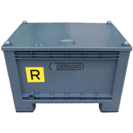 Contenitore con coperchio per batterie esauste - 300 lt Dimensioni 1000x700x650 20841 | NewgardenAgri.com
