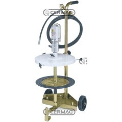 Bomba neumática de grasa para bidones con carro. Capacidad: 20-30 kg. Para bidones de Ø 260 ÷ 300 mm. 20214 Raasm | Newgarden...