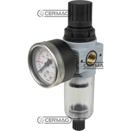 Regolatore di pressione con attacchi in-out FEMMINA Filetto 1/4" Gas 20253 Raasm