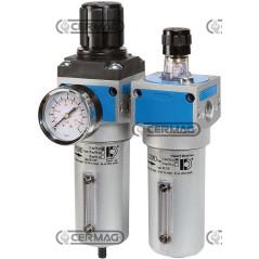 Regulador de presión con unidad de lubricación con conexiones hembra de 1/2" rosca de gas 20857 Raasm | NewgardenAgri.com