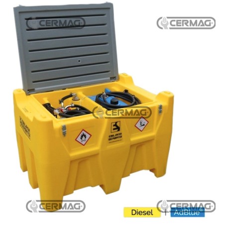Bomba eléctrica con depósito para el transporte de diésel y AdBlue® Voltaje 12 V Capacidad 400 + 50 l 21028 | NewgardenAgri.com