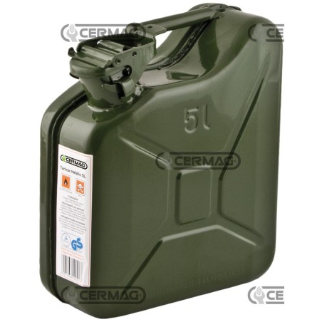 Bidón de combustible metálico - 5 L 20741 Madeineurope | NewgardenAgri.com