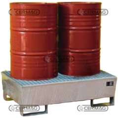 DEPÓSITO DE RECOGIDA Y ALMACENAMIENTO PARA 2 TAMBORES DE 180-220 LITROS 20687 | NewgardenAgri.com