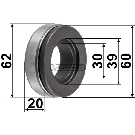 Thrust bearing Dimensions 30x62x20 mm 15669