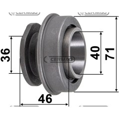Manicotto con cuscinetto reggispinta Dimensioni 36-40x71x46 mm 15740