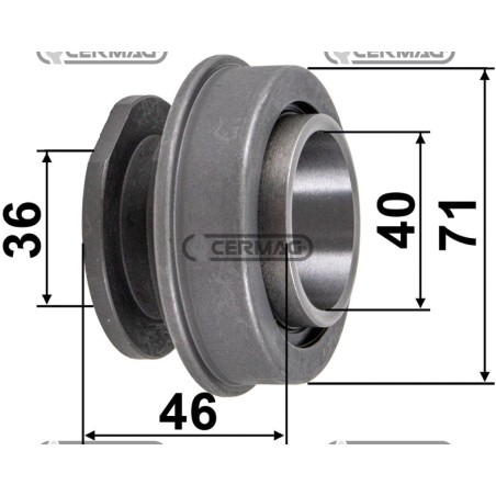 Manicotto con cuscinetto reggispinta Dimensioni 36-40x71x46 mm 15740