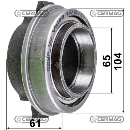 Sleeve with thrust bearing Dimensions 65x104x61 mm 15753 VALEO