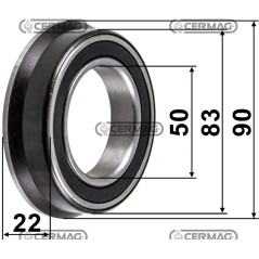 Thrust bearing new version - Gearbox Dimensions 50x90x22 mm 15800