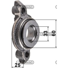 Sleeve with thrust bearing Dimensions 33.5x136x44 mm 16046