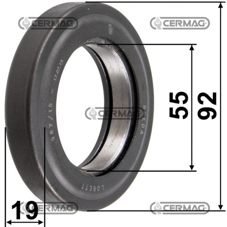 Cuscinetto reggispinta distacco frizione Dimensioni 55x92x18.5 mm 16053