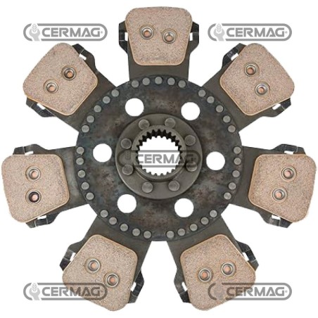 7-blade rigid central clutch disc Diameter 350 mm Profile 50x45EV - Z.24 15293 VALEO | NewgardenAgri.com
