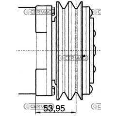 Compressore ECO per gas R134 Tensione 12 V Puleggia 2 x 132 mm 05003