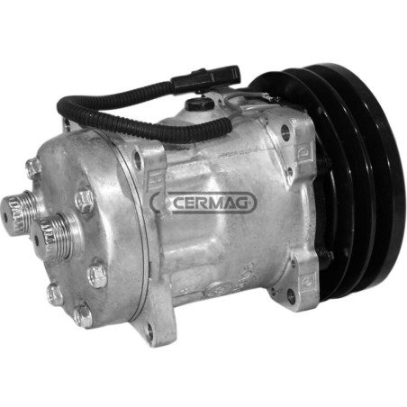 Compresor SANDEN para gas R134. Voltaje: 12 V. Polea: 2 x 152 mm. 05282 | NewgardenAgri.com