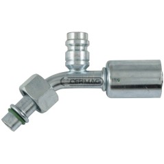 RACCORDO FEMMINA A 45° CON: O.R. E VALVOLA ALTA E BASSA PRESSIONE PER R134 05147 | NewgardenAgri.com