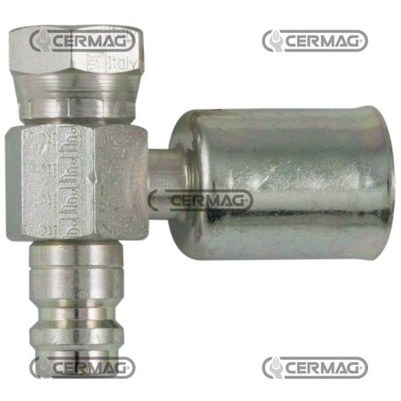 RACCORDO FEMMINA A 90° CON: O.R. E VALVOLA ALTA E BASSA PRESSIONE PER R134 05154 | NewgardenAgri.com