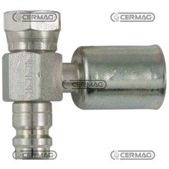 RACCORDO FEMMINA A 90° CON: O.R. E VALVOLA ALTA E BASSA PRESSIONE PER R134 05156 | NewgardenAgri.com