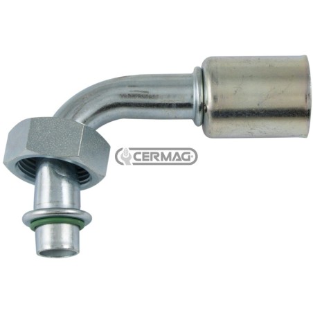 RACCORDO FEMMINA A 90° CON O.R. ED ANELLO GIREVOLE ROTOLOCK 05177 | NewgardenAgri.com