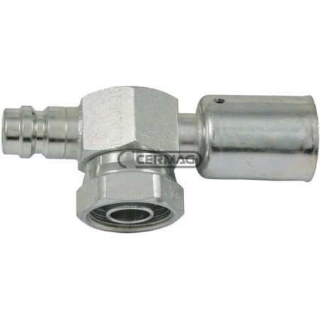 RACCORDO FEMMINA A 90° CON: O.R. - DADO GIREVOLE ROTOLOCK - VALVOLA ALTA E BASSA PRESSIONE PER R. 134 05187 | NewgardenAgri.com