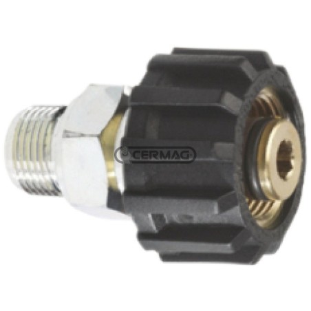 Raccordo per idropulitrici Entrata Maschio 1/4" Gas Attacco Femmina M22x1,5 mm 83929 | NewgardenAgri.com