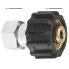 Raccordo per idropulitrici Entrata Femmina 1/4" Gas Attacco Femmina M22x1,5 mm 83932 | NewgardenAgri.com