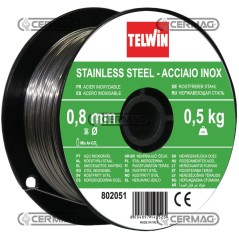Bobina 0,5 kg di filo acciaio inox Diametro filo 0,8 mm 70514 Telwin | NewgardenAgri.com