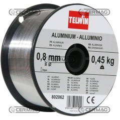 Bobina de 0,45 kg de alambre de aluminio. Diámetro del alambre: 0,8 mm. 70516 Telwin | NewgardenAgri.com