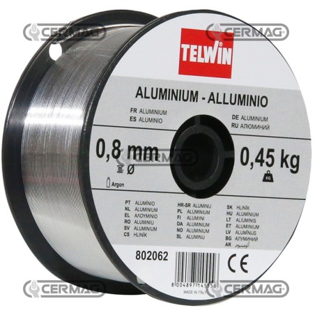 Bobina 0,45 kg di filo alluminio Diametro filo 0,8 mm 70516 Telwin | NewgardenAgri.com