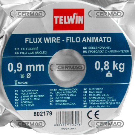Bobina 0,8 kg di filo animato Diametro filo 0,9 mm 70522 Telwin | NewgardenAgri.com