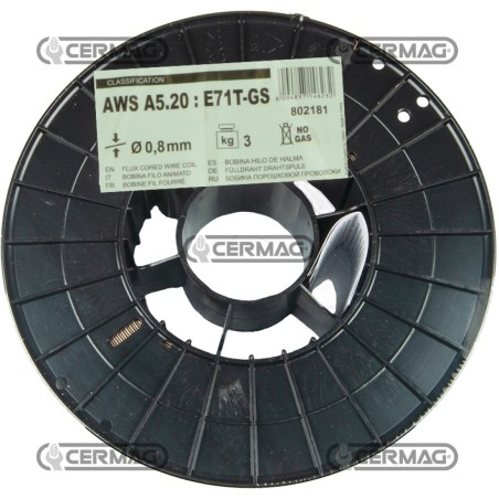 Bobina 3 kg di filo animato Diametro filo 0,8 mm 70523 Telwin | NewgardenAgri.com