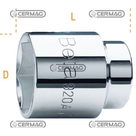 Chiave a bussola esagonale con attacco quadro 1/2" Misura 8 mm 70154 BETA | NewgardenAgri.com