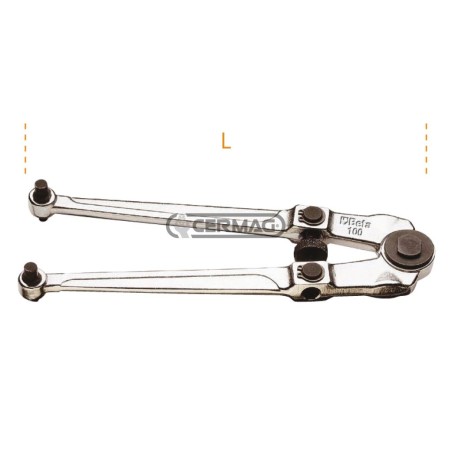 Chiave a compasso con naselli tondi 70306 BETA | NewgardenAgri.com