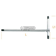 Chiave a T con tre estremità maschio esagonali Misura 9 mm 70472 BETA | NewgardenAgri.com