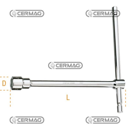 Chiave a "T" semplice esagonale Misura 7 mm 70097 BETA | NewgardenAgri.com