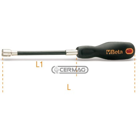 Chiave a bussola flessibile con impugnatura Misura 5 mm 70126 BETA | NewgardenAgri.com