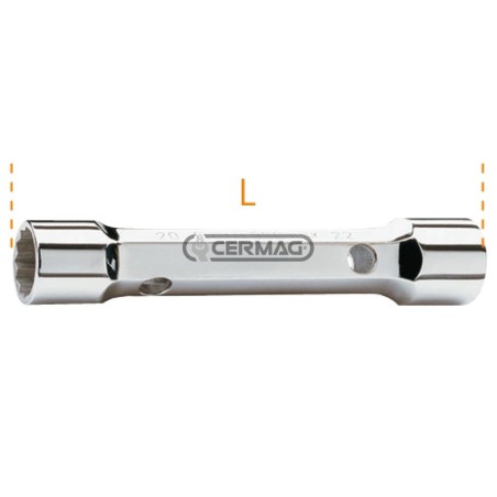 Chiave poligonale doppia a tubo serie pesante Misure 20x22 mm 70096 BETA | NewgardenAgri.com