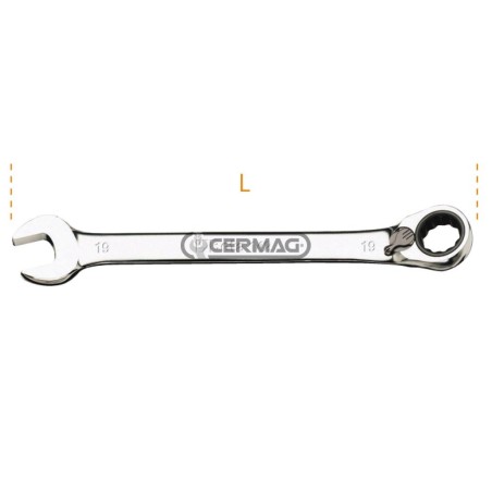 Chiave combinata a cricchetto reversibile Misura 24 mm 70076 BETA | NewgardenAgri.com