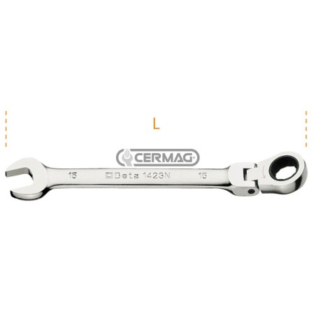 Chiave combinata a cricchetto snodata Misura 19 mm 70089 BETA | NewgardenAgri.com
