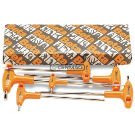 Serie da 6 chiave maschio esagonale piegata con impugnatura 70240 BETA | NewgardenAgri.com
