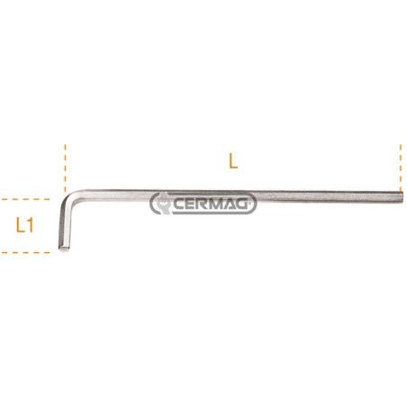 Chiave maschio esagonale piegata tipo lungo Misura 7 mm 70207 BETA | NewgardenAgri.com