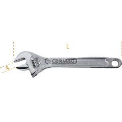 Chiave regolabile a rullino cromate corte con apertura maggiorata 70309 BETA | NewgardenAgri.com