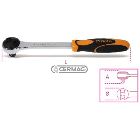 Cricchetto reversibile a 48 denti con attacco quadro maschio da 1/2" 70179 BETA | NewgardenAgri.com