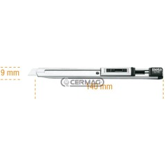 Cutter 9 mm extrapiatto con 2 lame di ricambio 70372 BETA | NewgardenAgri.com