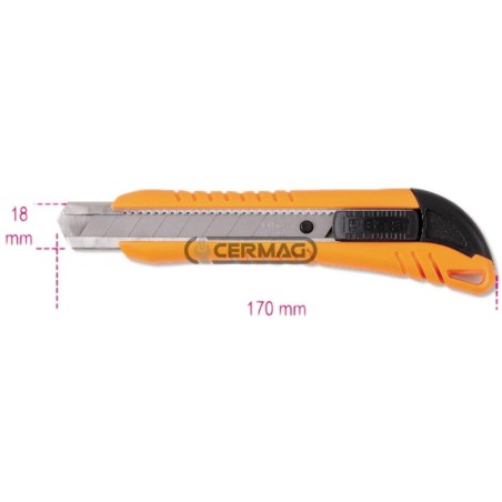Cutter 18 mm fornito con 3 lame di ricambio 70374 BETA | NewgardenAgri.com