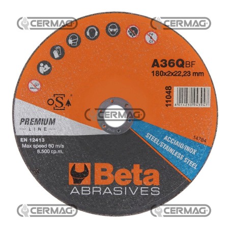 Disco da taglio per acciaio e inox Misura 230x2 mm 70563 BETA | NewgardenAgri.com
