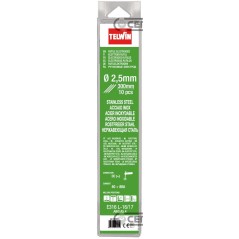 Packung mit 10 Rutil-Elektroden für Edelstahl, Durchmesser 2,5 mm, 70537 Telwin | NewgardenAgri.com